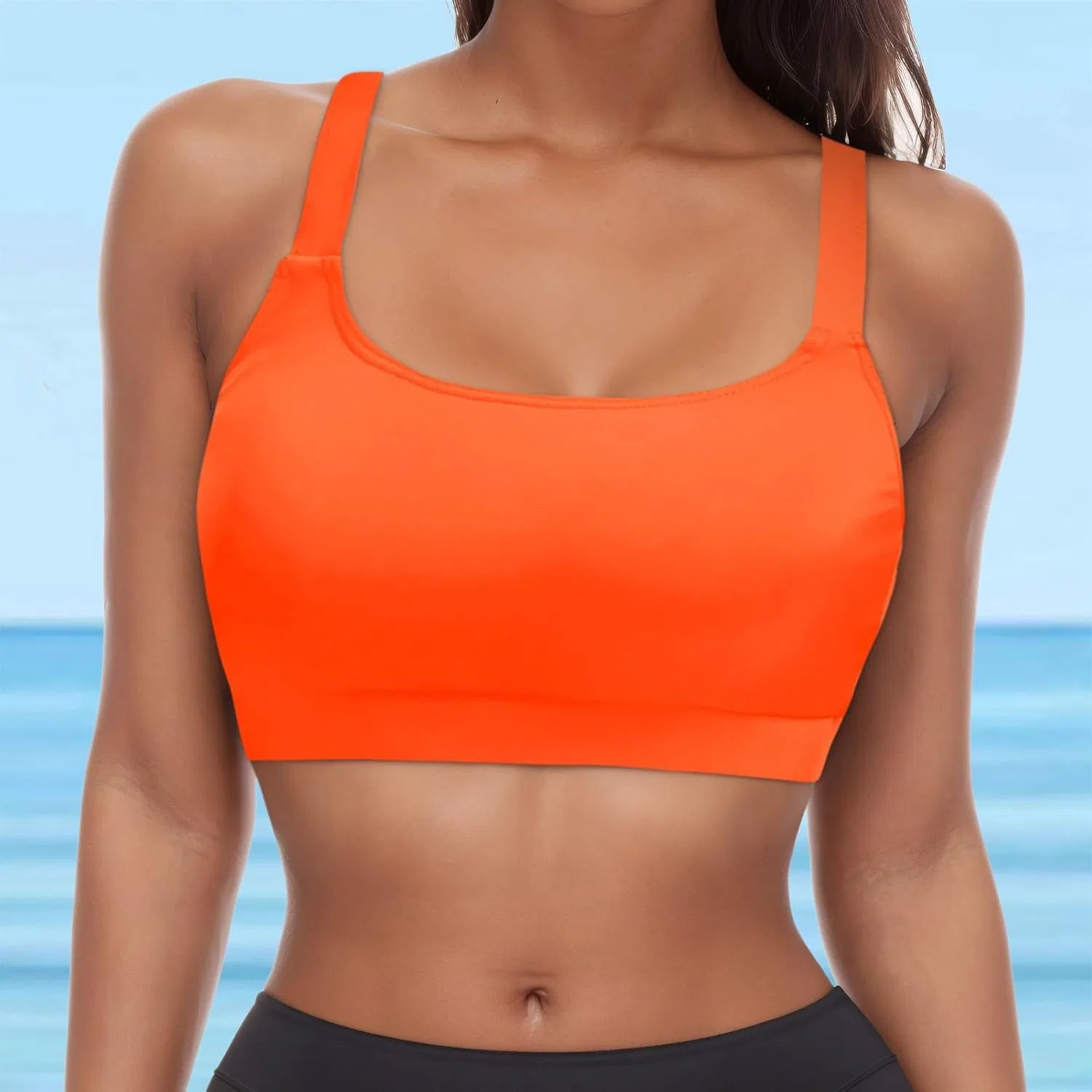 Женский танкини-топ с твист-фронтом Tankini Tops, Orange — фото 2