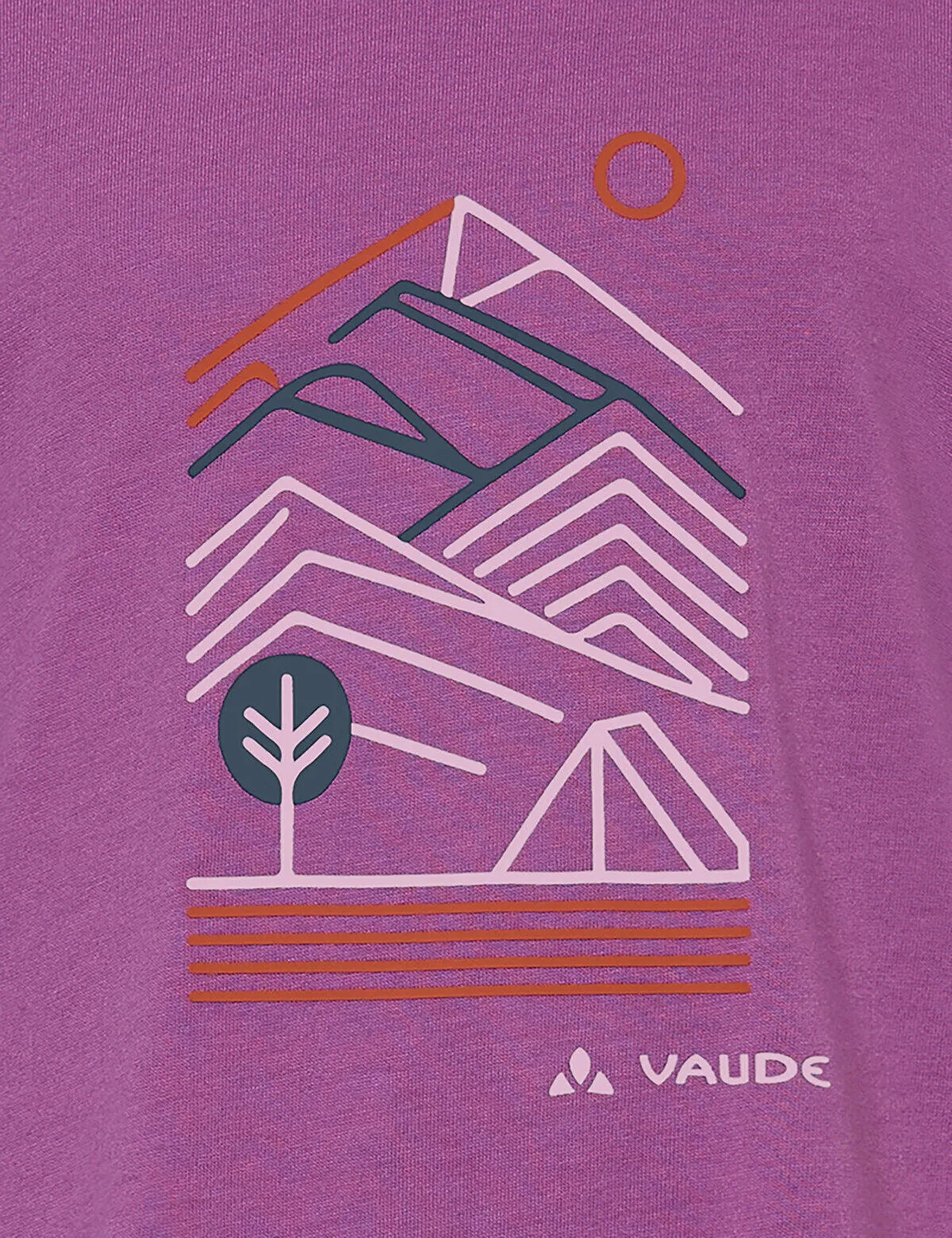 Детская функциональная футболка Rokua Vaude, Magentapink — фото 3