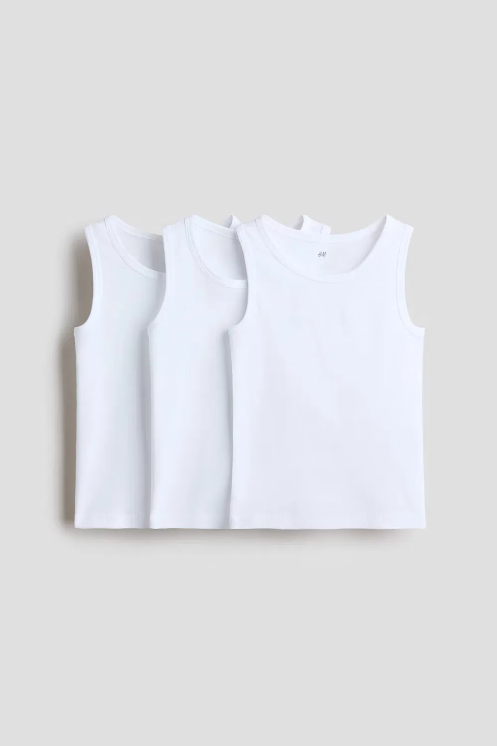 Комплект из 3 хлопковых маек H&M, Weiß