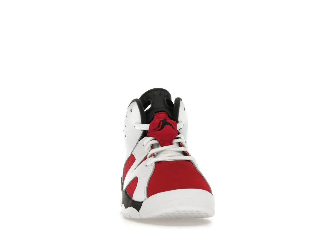Детские кроссовки Lifestyle с перфорацией Jordan 6 Retro, White/Black-Carmine — фото 2