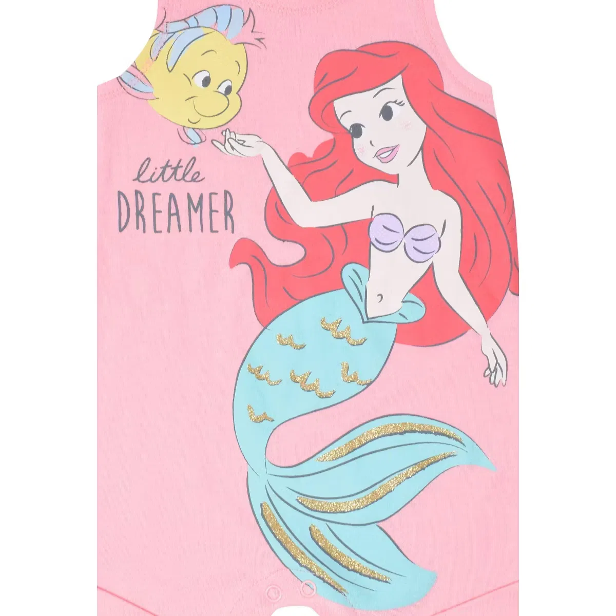 Боди-комбинезон с повязкой на голову Disney Princess Disney, Ariel Flounder Pink — фото 4