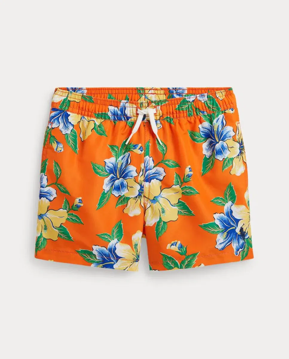 Детские плавки-бермуды для мальчиков с принтом Tropical Flowers Polo Ralph Lauren, Orange — фото 4