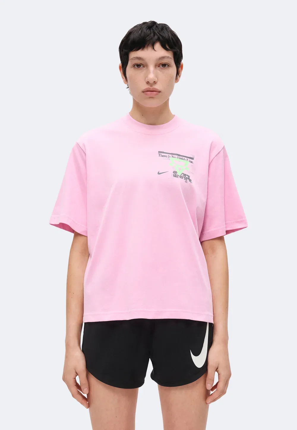 Футболка Swift - спортивная футболка Nike Performance, Pink Rise/Illusion Green — фото 3