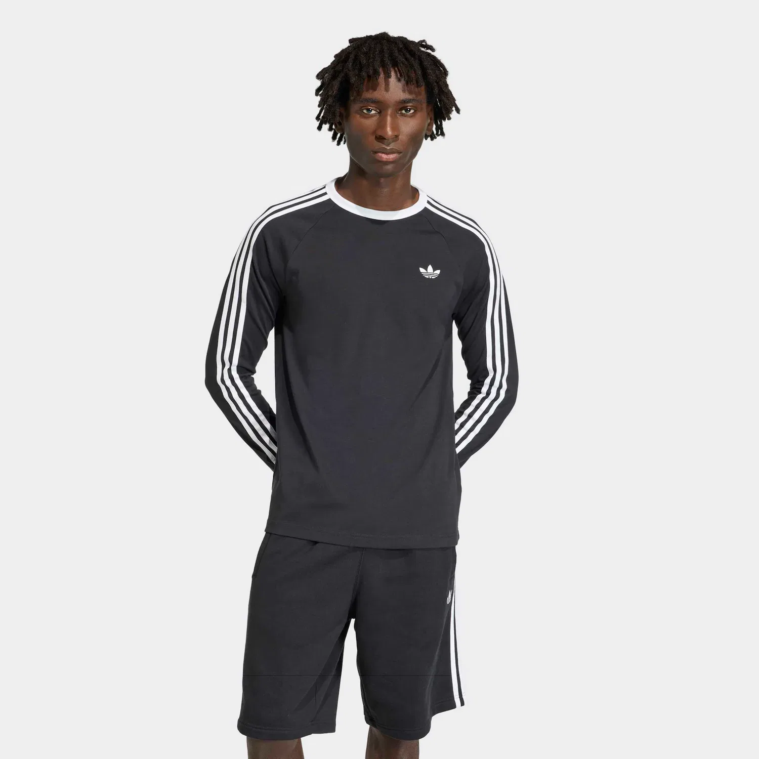 Мужской лонгслив с тремя полосками Adidas Originals, Black
