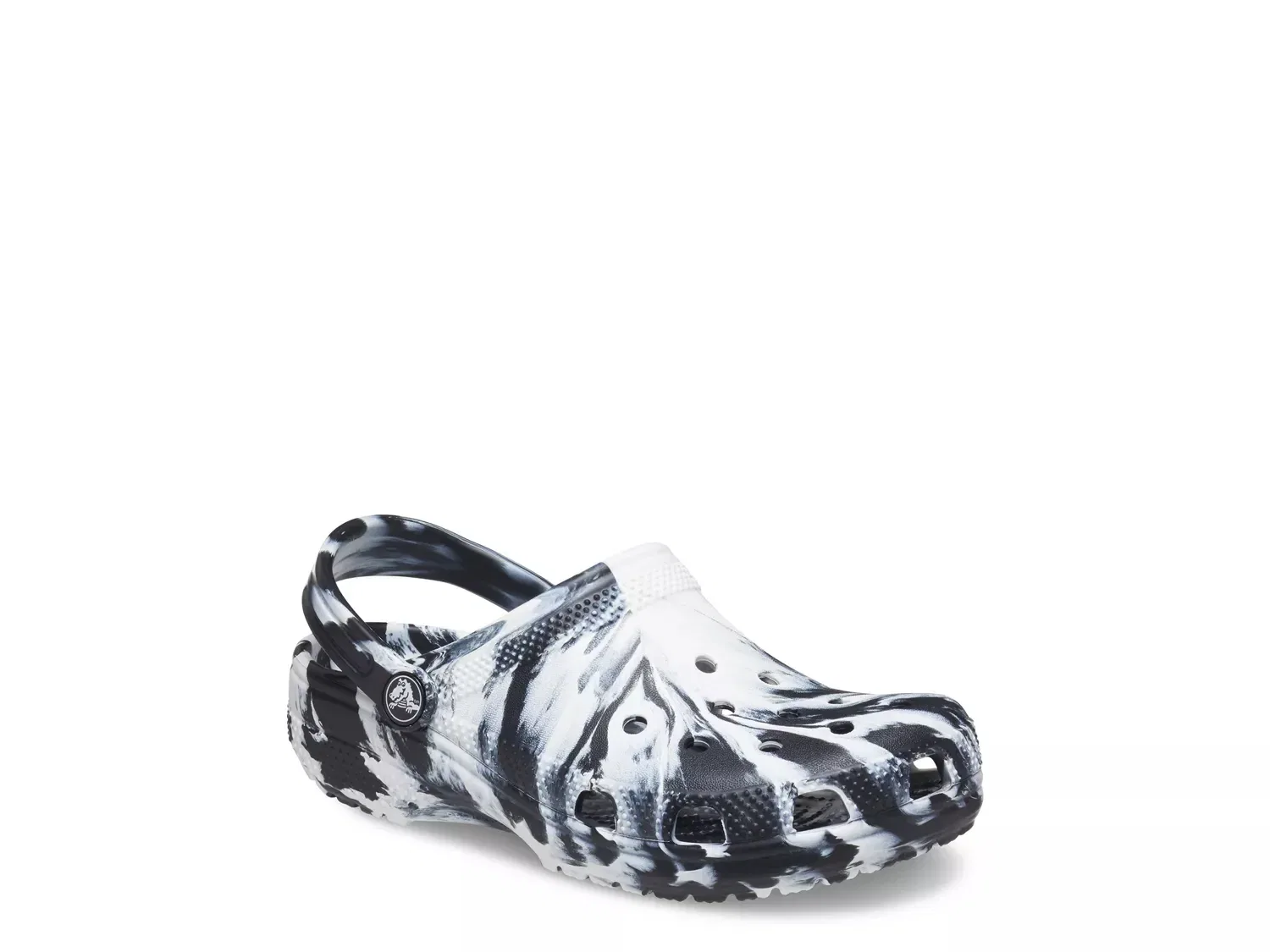Клоги Classic Marbled для мальчиков, Crocs, черно-белый