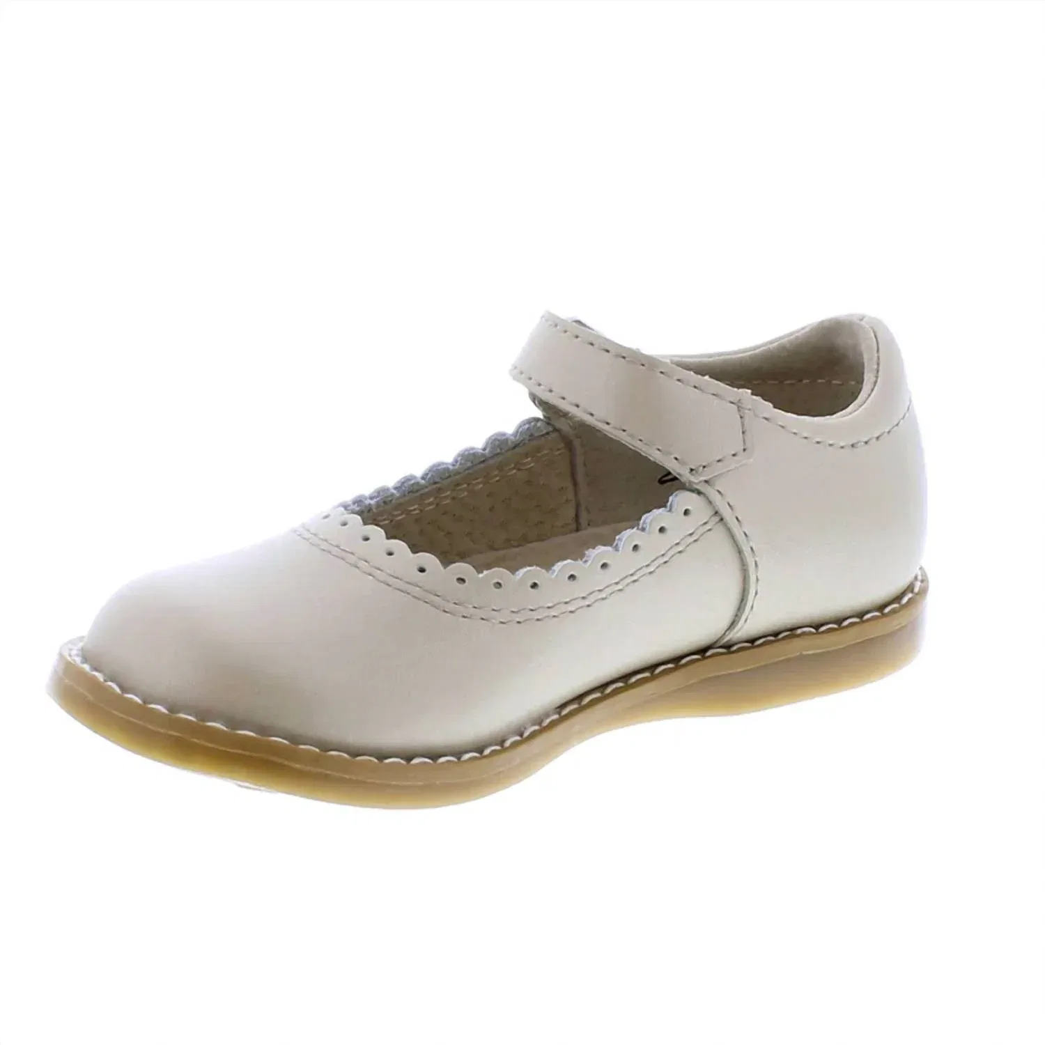 Детские туфли для девочек Мэри Джейн на липучке Allie Footmates, Soft Gold — фото 4