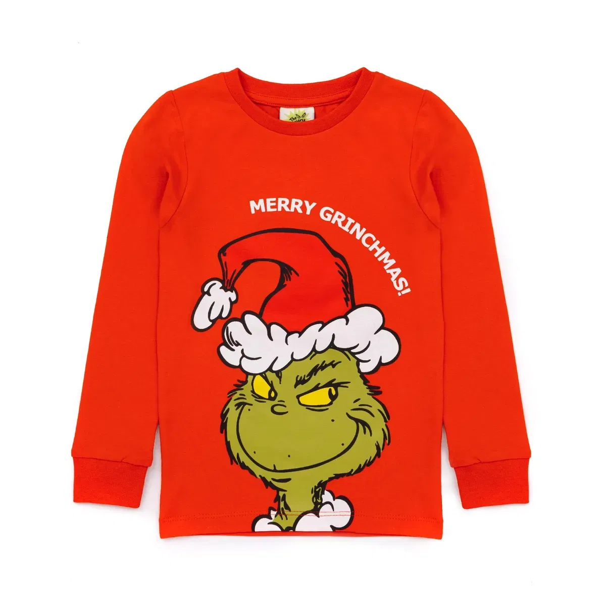 Детский комплект пижамы для девочек с длинным рукавом The Grinch, Red — фото 4