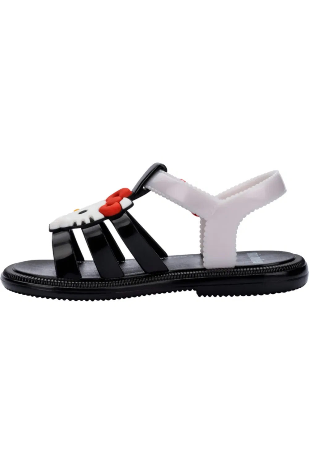 Сандалии детские с аппликацией Hello Kitty Hip Sandal Mini Melissa, черно-белый — фото 3