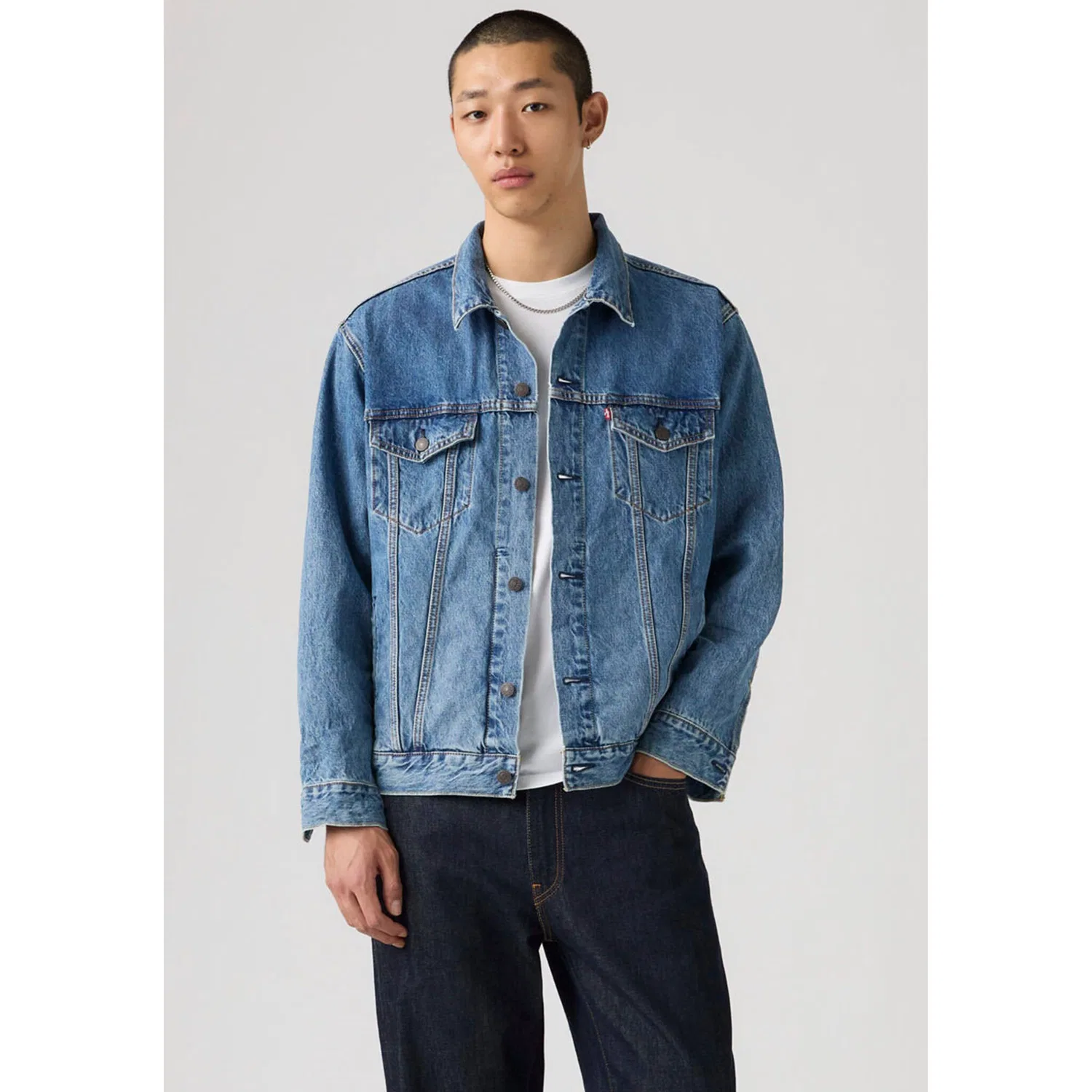 Мужская джинсовая куртка свободного кроя New Relaxed Fit Truck Levi's, Washed Away — фото 2