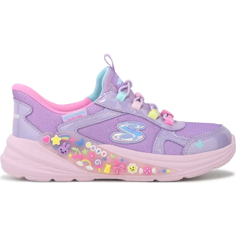 Детские кроссовки Skechers, Lavender/Pink Multi — фото 2