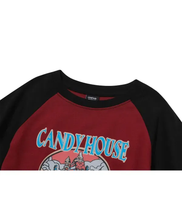 Футболка с коротким рукавом Candy House реглан, Compañero Kids, бордовый — фото 4