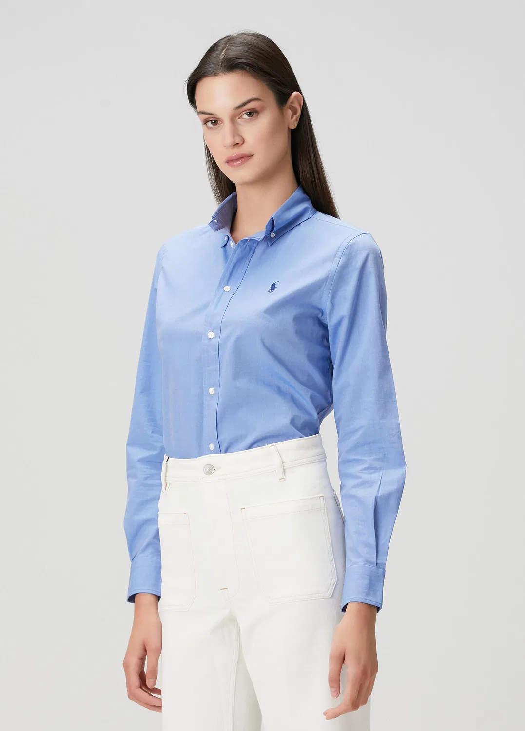 Рубашка Polo Ralph Lauren Slim Fit, синяя