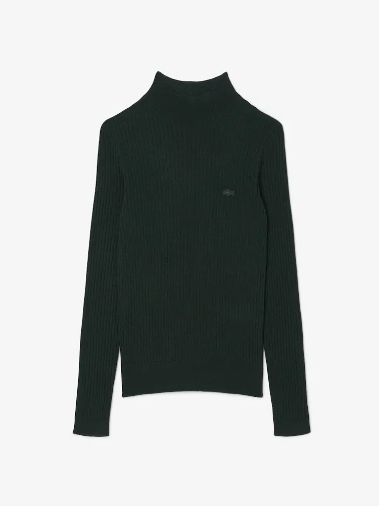 Свитер с высоким воротом из мериносовой шерсти LACOSTE — фото 4