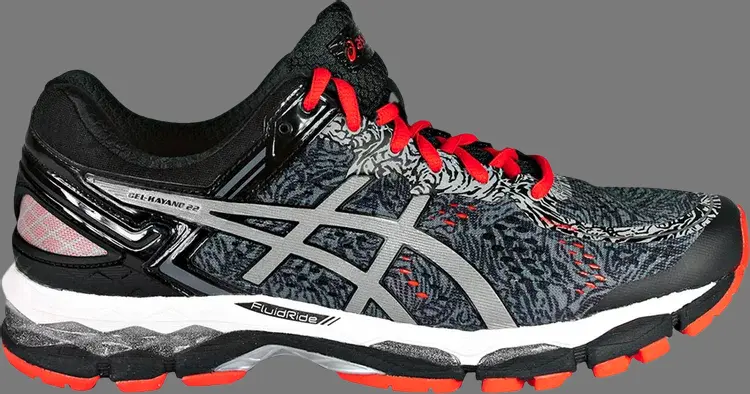 

Лимитированные кроссовки gel kayano 22 lite show 'carbon cherry tomato' Asics, серый