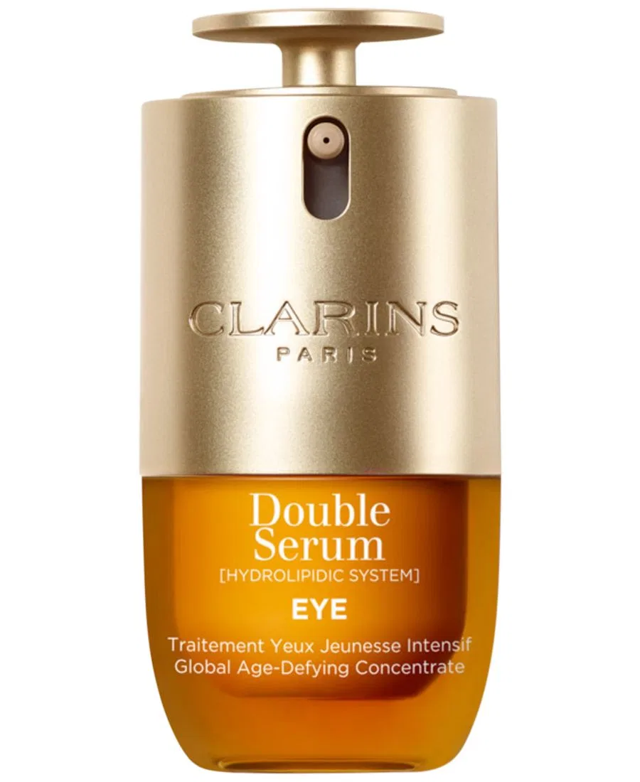 Сыворотка для контура глаз Clarins Double Serum Eye Brightening & Depuffing, 20 мл, Без цвета