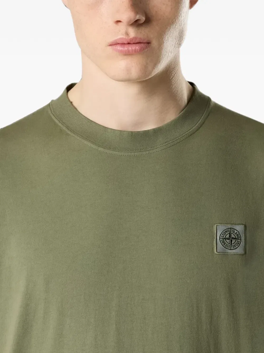 Футболка из органического хлопка Stone Island, зеленый — фото 2