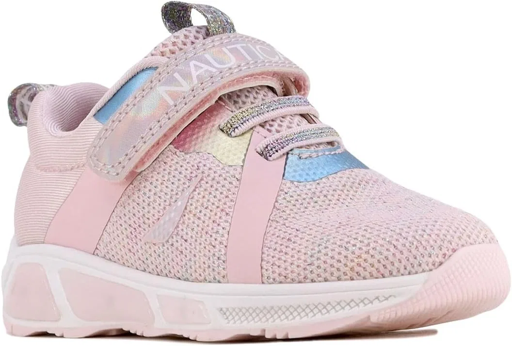Детские кроссовки с подсветкой Nautica, Jurnee Lights-Blush Rainbow Metallic — фото 2