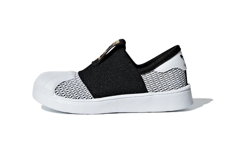 Детские кроссовки с низким верхом Superstar Slip Resistant Adidas Originals, Black White