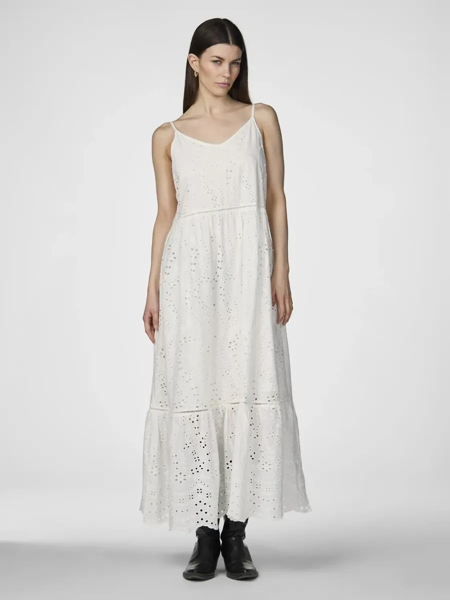 

Платье макси Y.A.S "YASLUMA STRAP LONG DRESS S. NOOS", цвет Star White