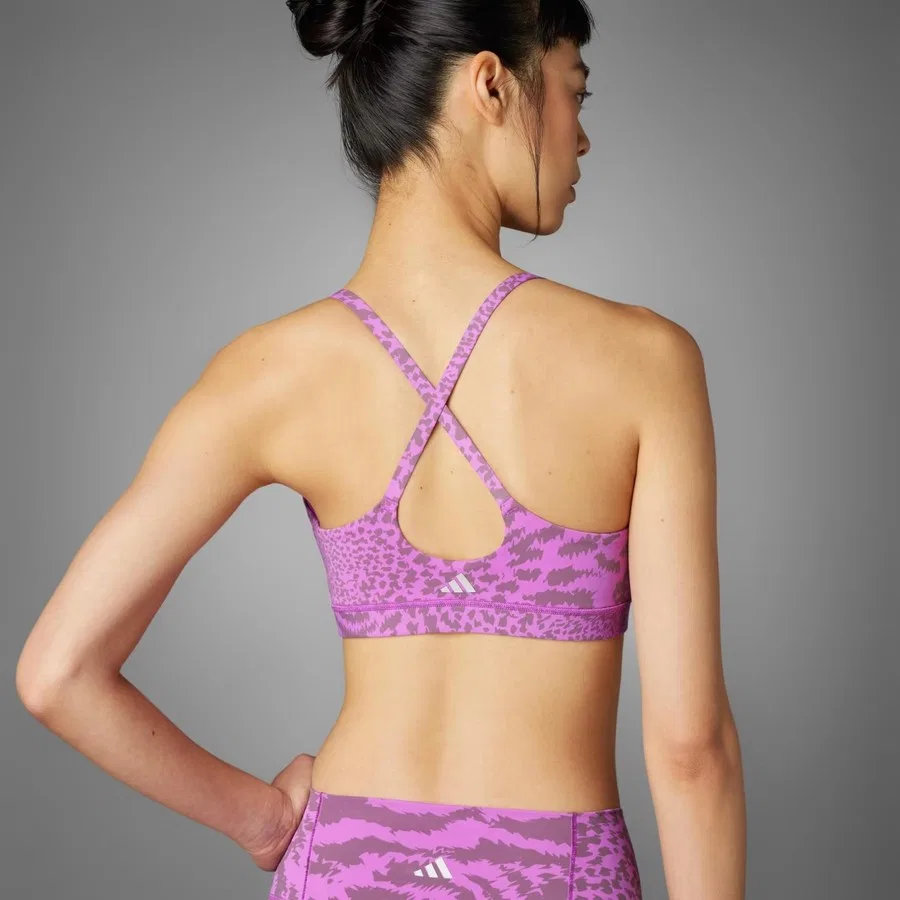 Женский спортивный бюстгальтер All Me Light-Support Allover Print adidas, Фиолетовый