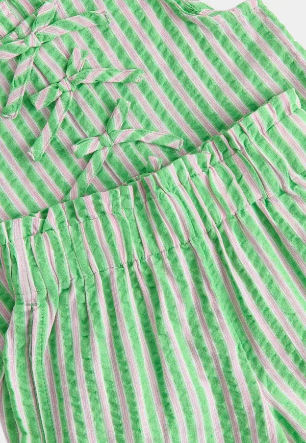 Комплект из футболки и брюк, хлопок, полоска, 2 piece pure cotton striped outfit, Marks & Spencer, Multi, мультиколор — фото 4