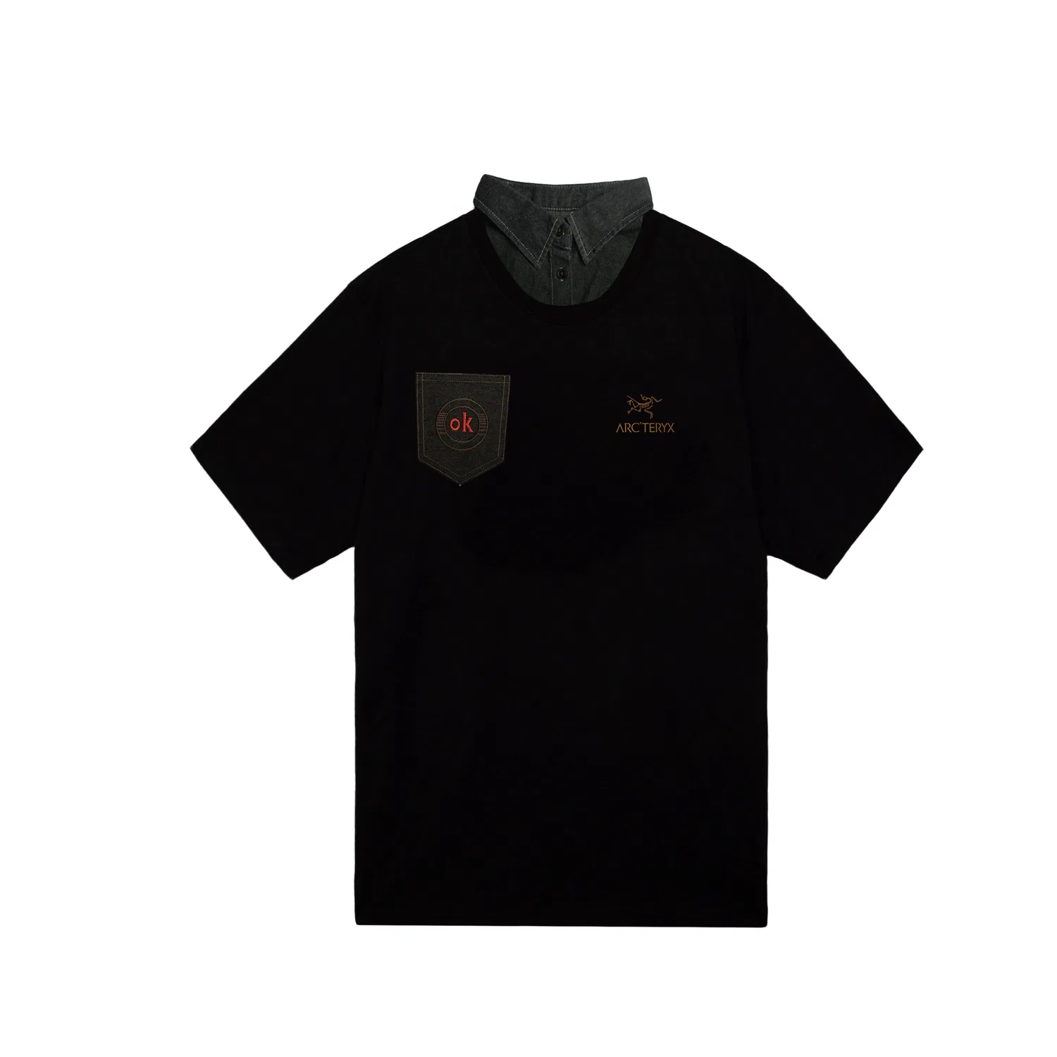Футболка классическая KRAGG SL COTTON BIRD WORD SHIRT SS, Arcteryx, Black/24K Black