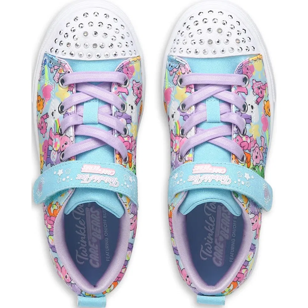 Детские кроссовки Care Bear мерцающие искры Skechers, Blue Multi Care Bear — фото 4