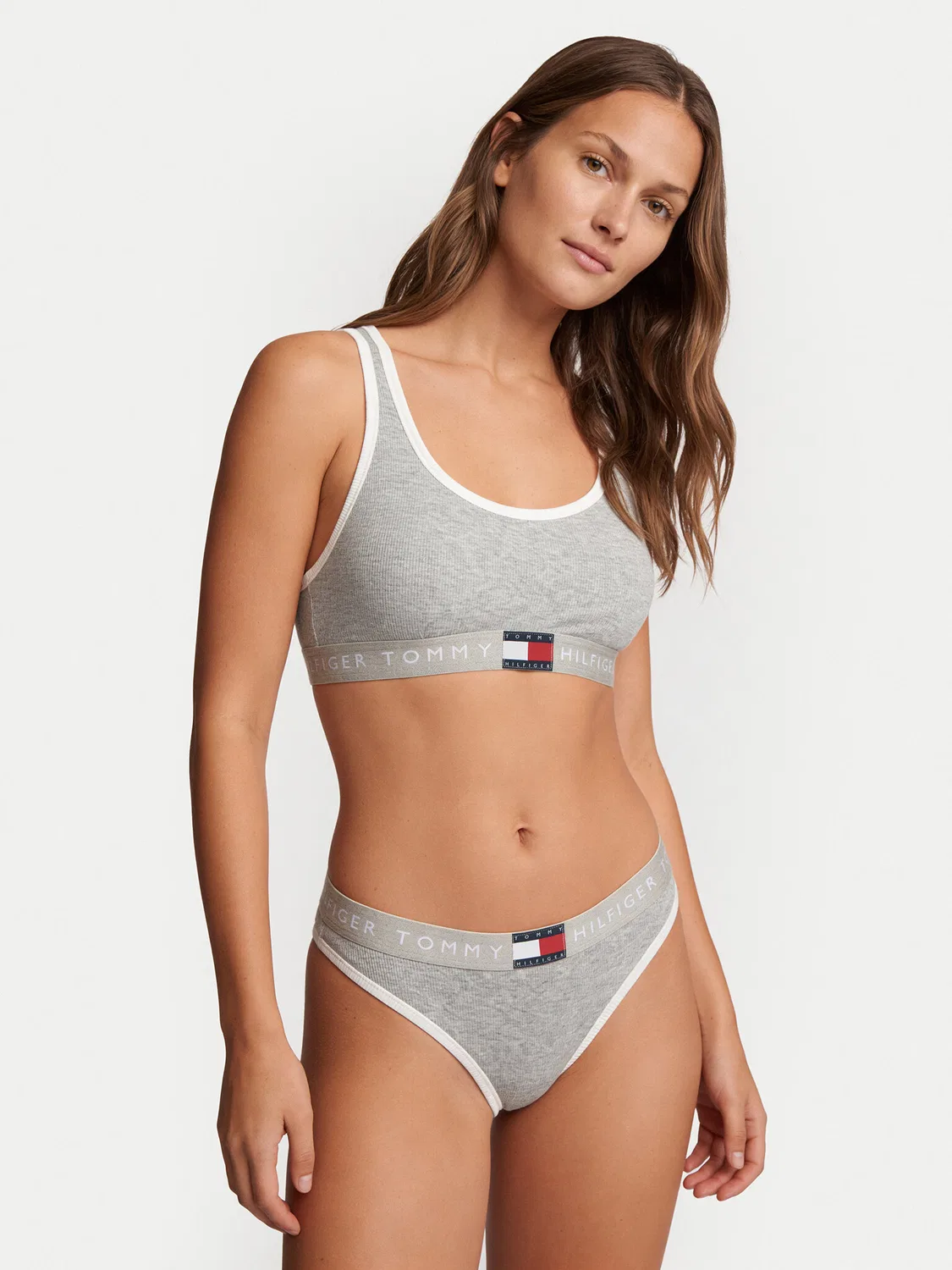 Женский топ-бюстгальтер Tommy Hilfiger, светло-серый — фото 2
