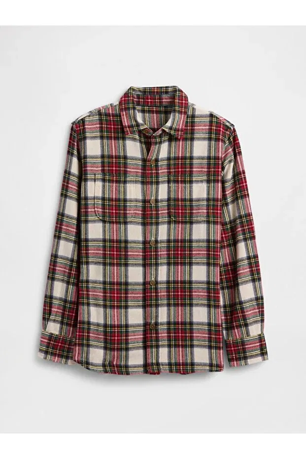 Детская фланелевая рубашка с длинным рукавом Gap, Multicolor