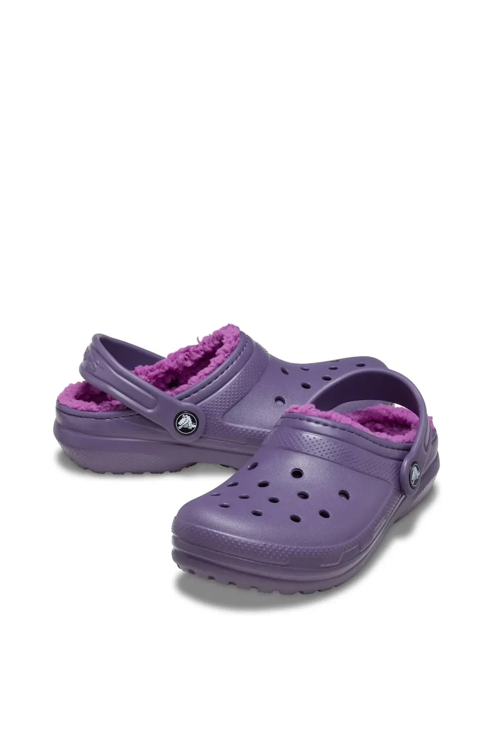 Детское классическое сабо на подкладке Crocs, Purple — фото 3