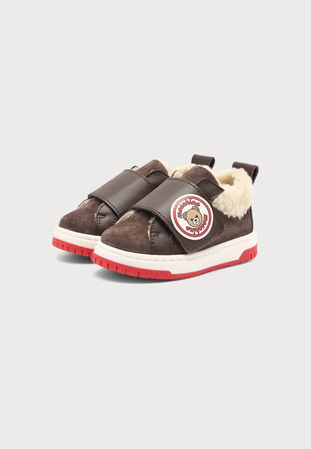 Унисекс - кроссовки Moschino, Dark Brown/Cream/White/Red — фото 2