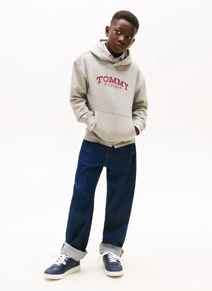 Худи с принтом Tommy Hilfiger, серый — фото 4