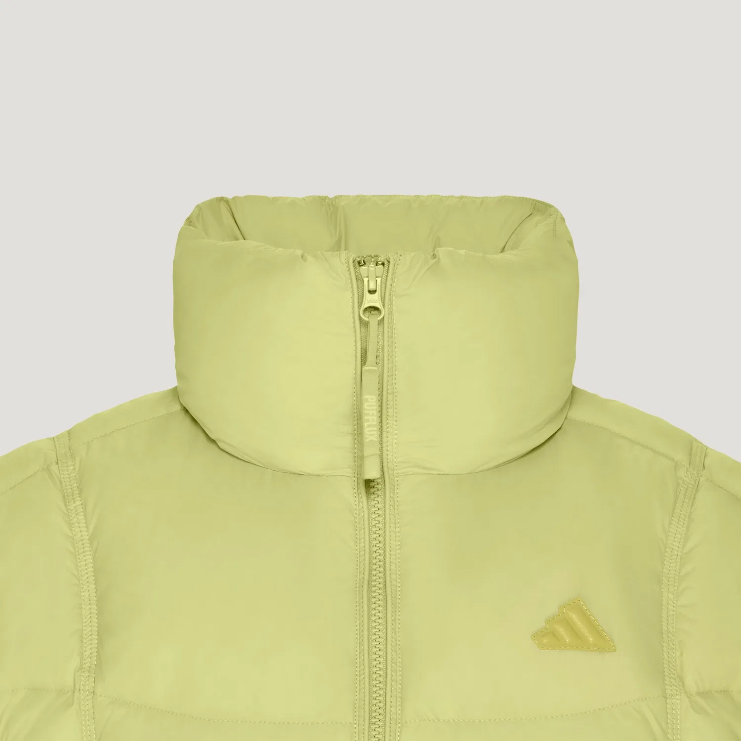 Женский жилет утепленный с воротником-стойкой Light Gold/Dark Silver Gray Adidas, Light Gold/Dark Silver Gray — фото 4