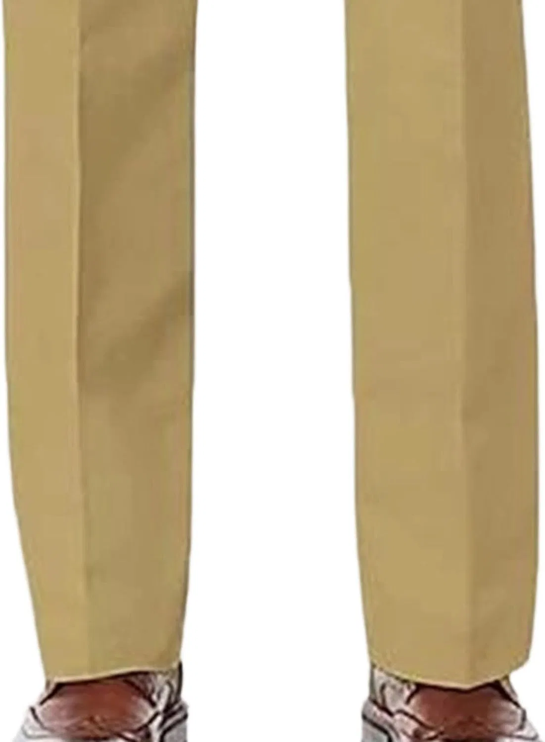 Мужские брюки классические с эластичной талией, Slim Fit, коричневый — фото 4