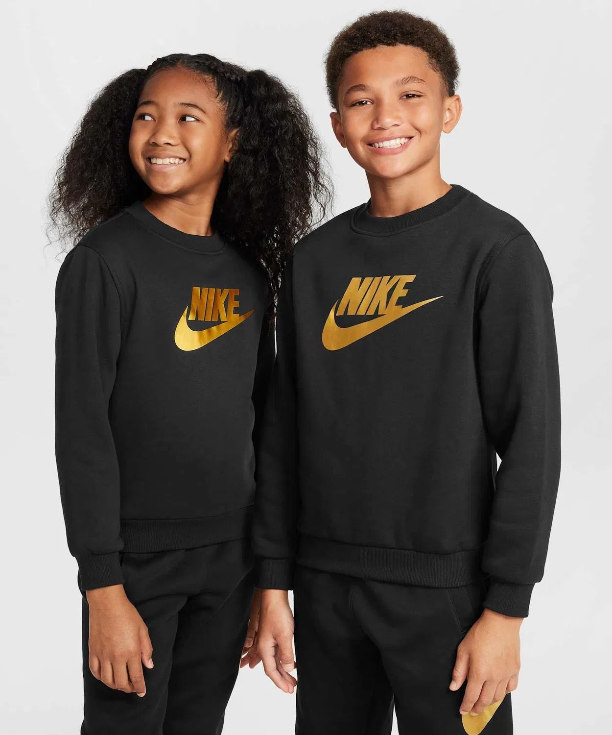 Детский свитшот с длинным рукавомNike Sportswear Club Fleece, Black
