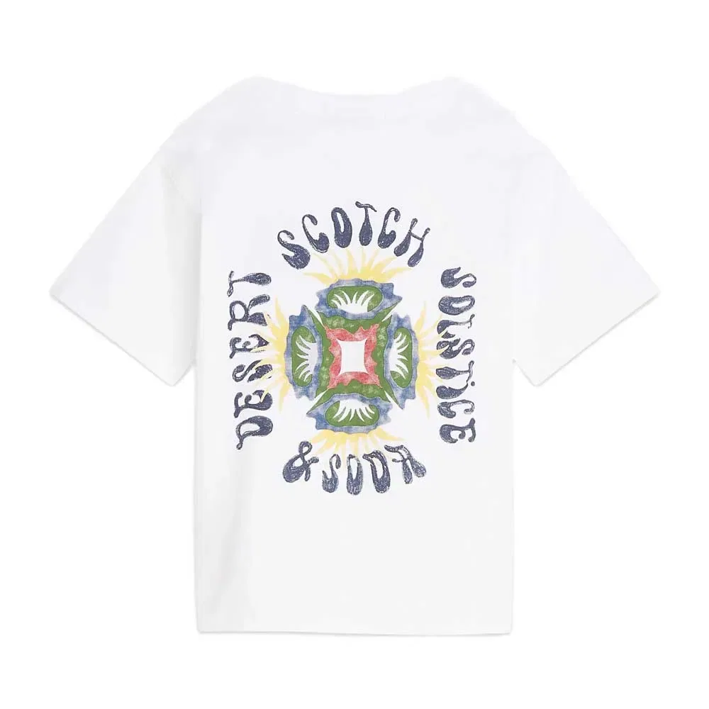 Детская футболка с коротким рукавом с принтом Scotch & soda, White — фото 2