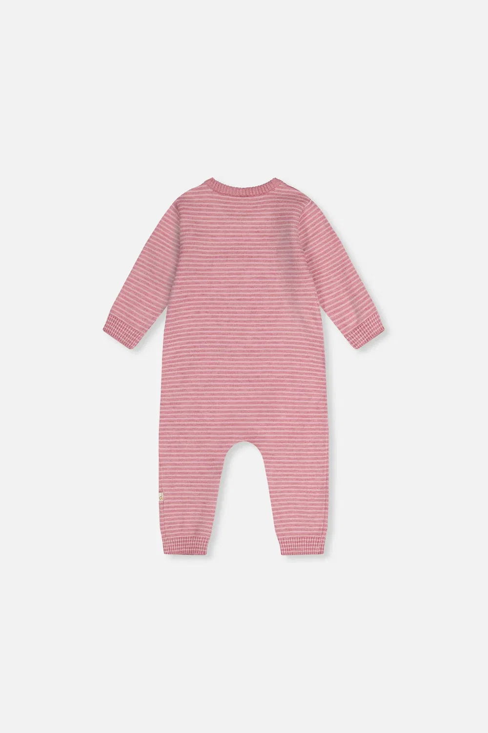 Детский вязаный боди-комбинезон с длинным рукавом Deux par Deux, Dusty Pink — фото 3