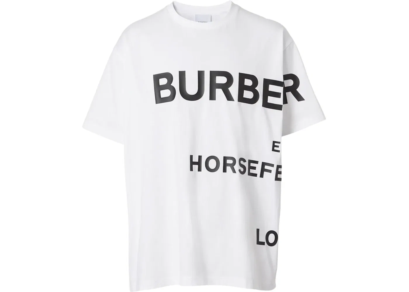 Мужская футболка с принтом Horseferry Burberry, White/Black