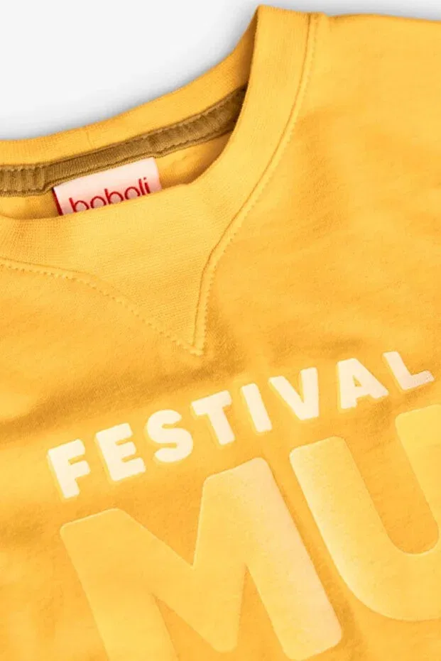 Детская футболка для мальчиков с коротким рукавом Boboli, Yellow — фото 3