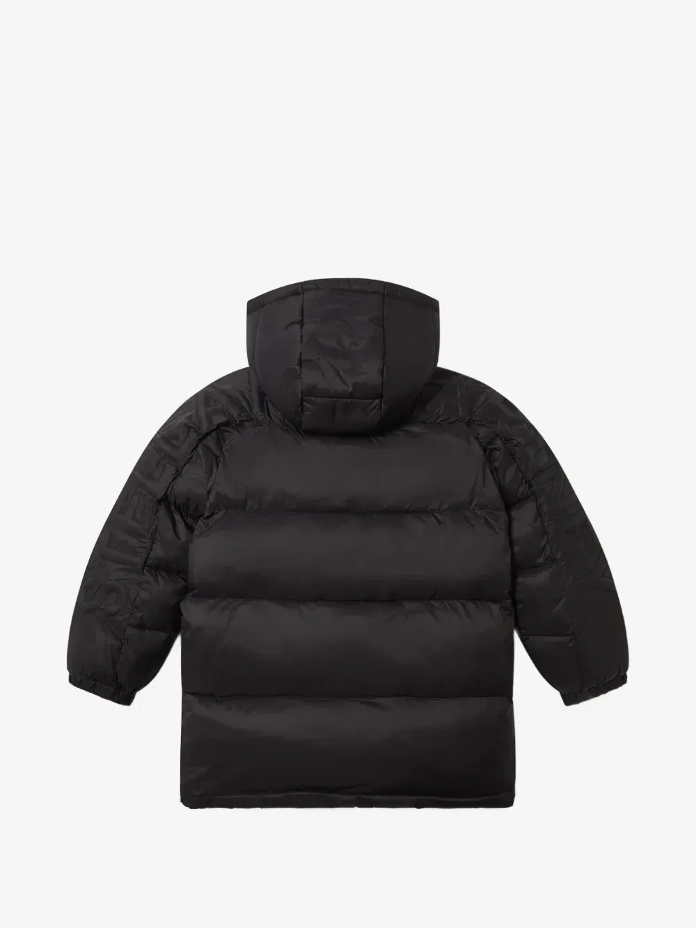 Стеганое пальто с капюшоном Stella McCartney Kids, черный — фото 2