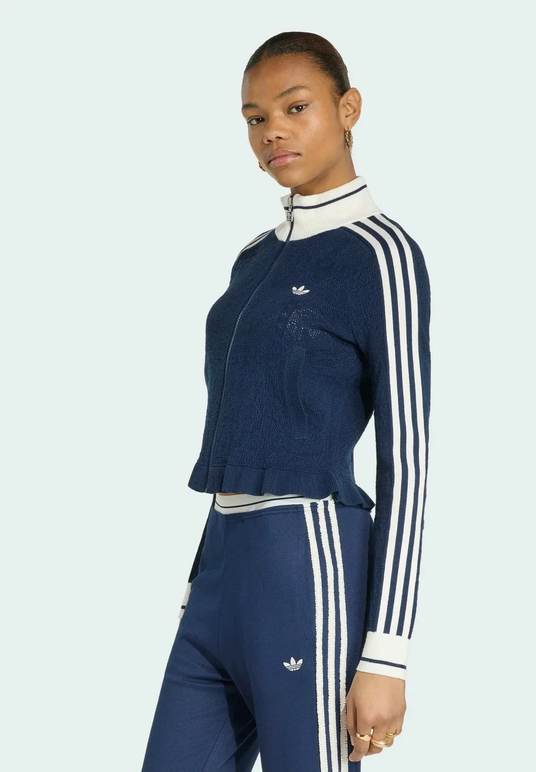 Спортивный кардиган Adidas Originals, Night Indigo Off White — фото 4