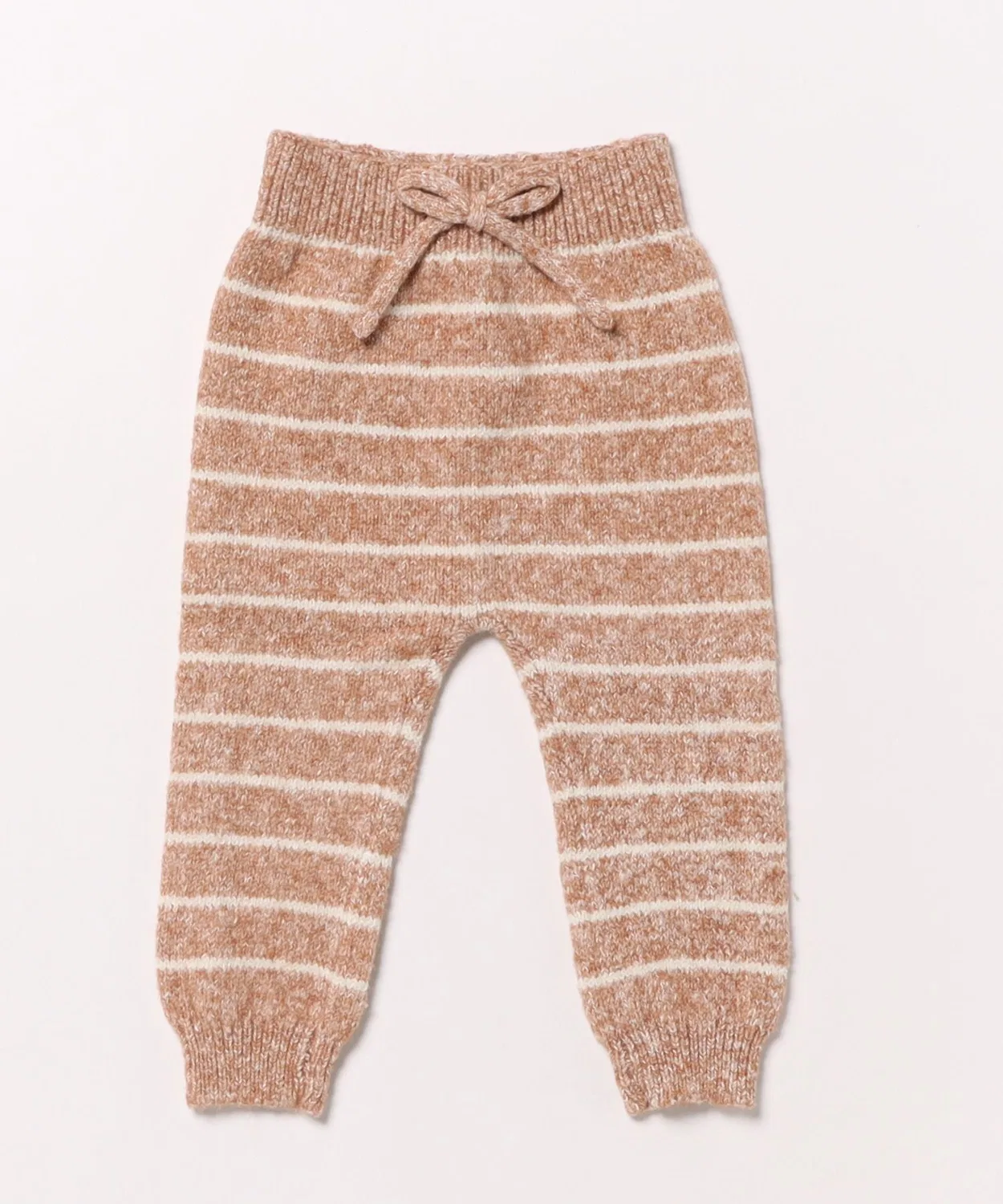 Детские штаны из трикотажа с принтом Quincy Mae, Cinnamon Stripe, Brown