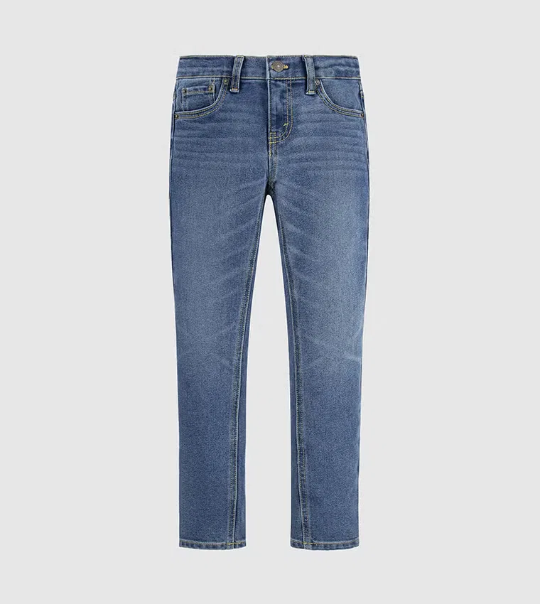 Джинсы с эффектом кислотной стирки зауженного кроя Levi'S, синий