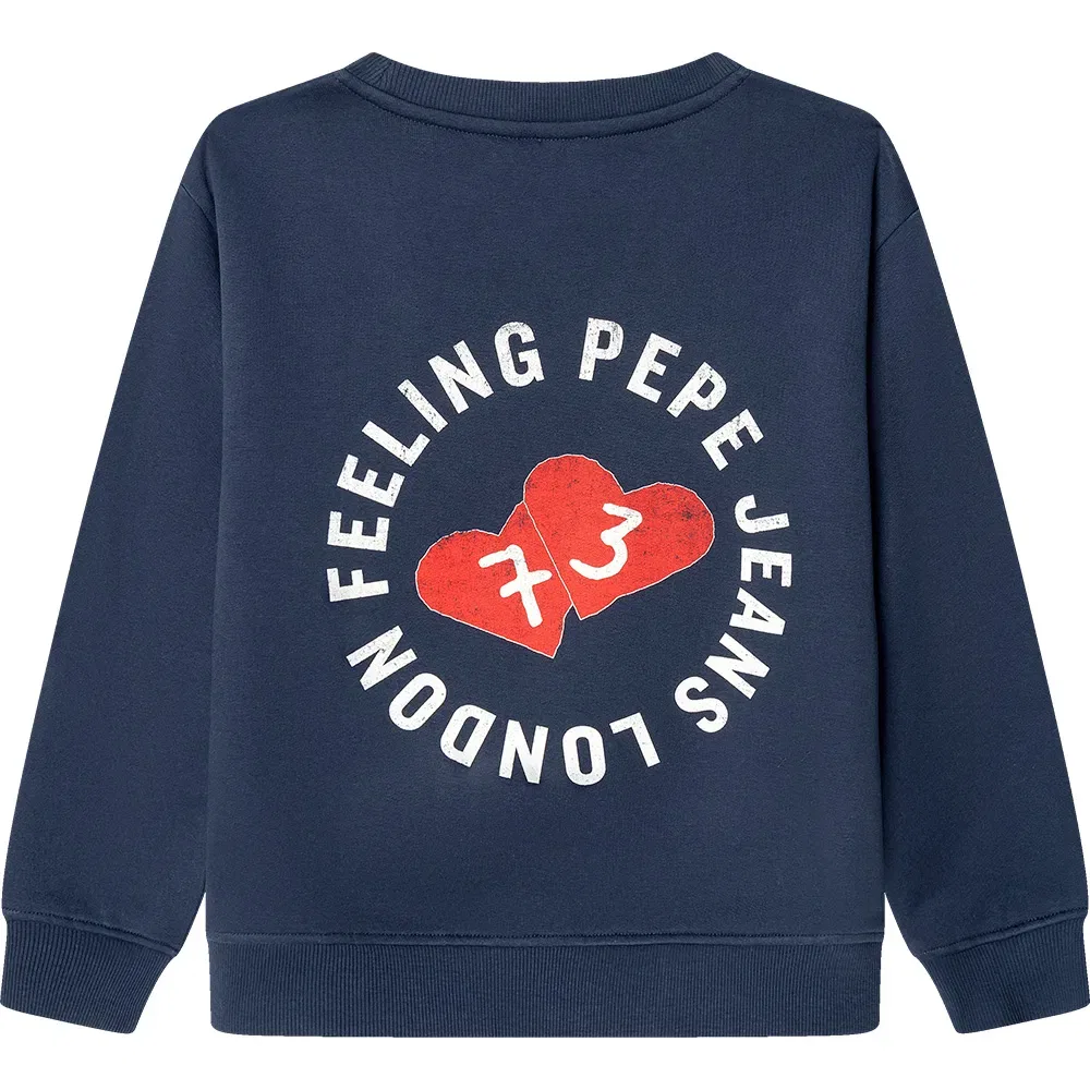 Детский свитшот для девочек с принтом Peyton Pepe jeans, Blue — фото 2