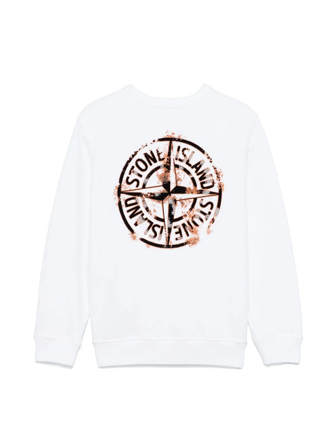 Свитшот из органического хлопка Stone Island, белый — фото 2