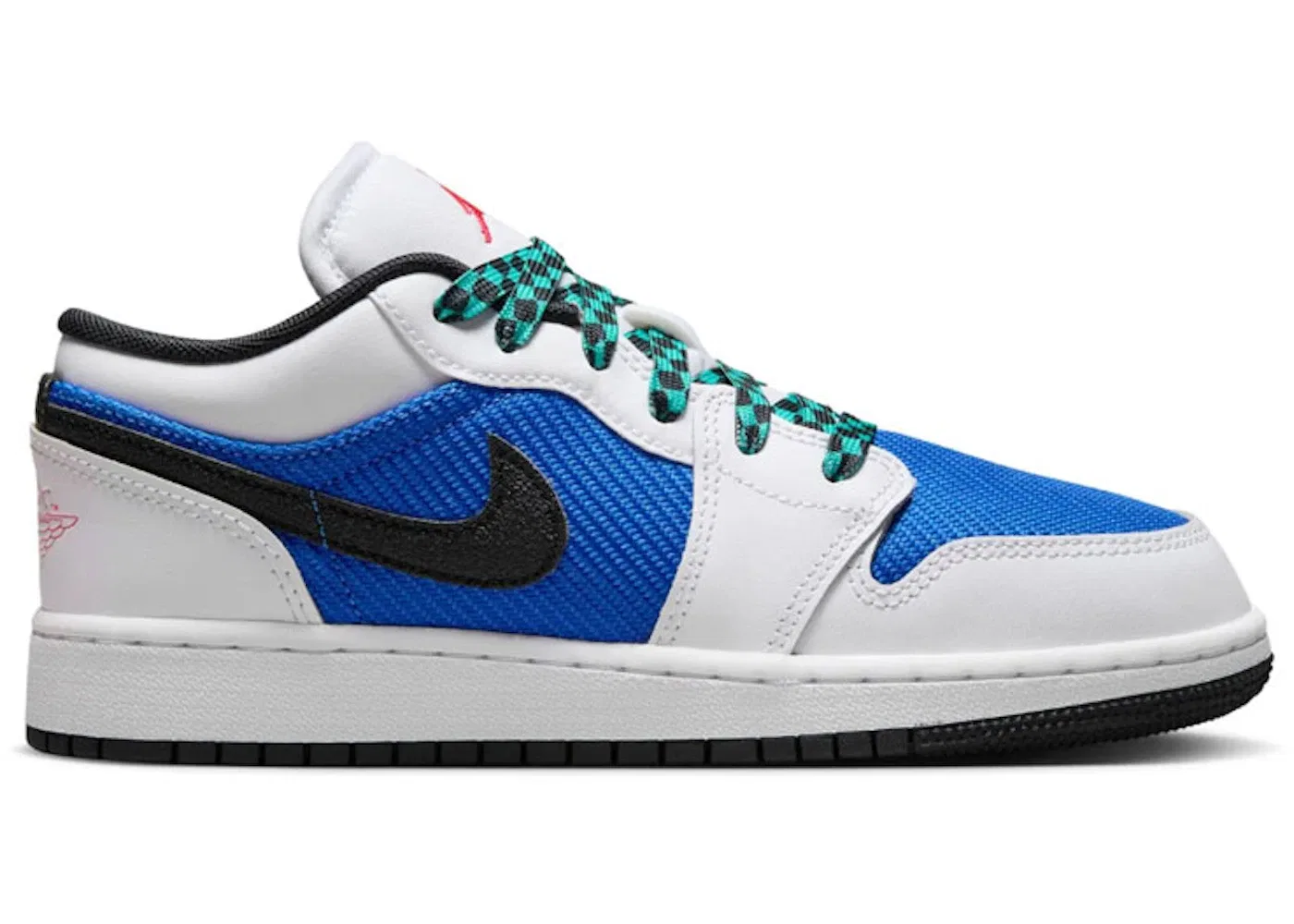 Детские кроссовки Lifestyle Jordan 1 Low SE Jordan, White/Hyper Royal/Hyper Jade/Black