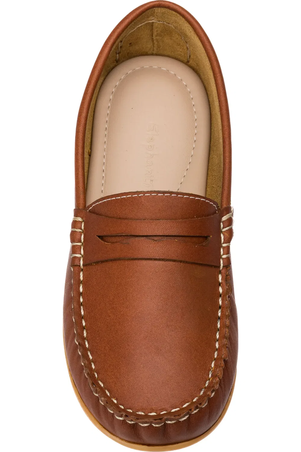 Детские туфли лоферы на плоской подошве Driving Loafer Elephantito, Saddle — фото 3