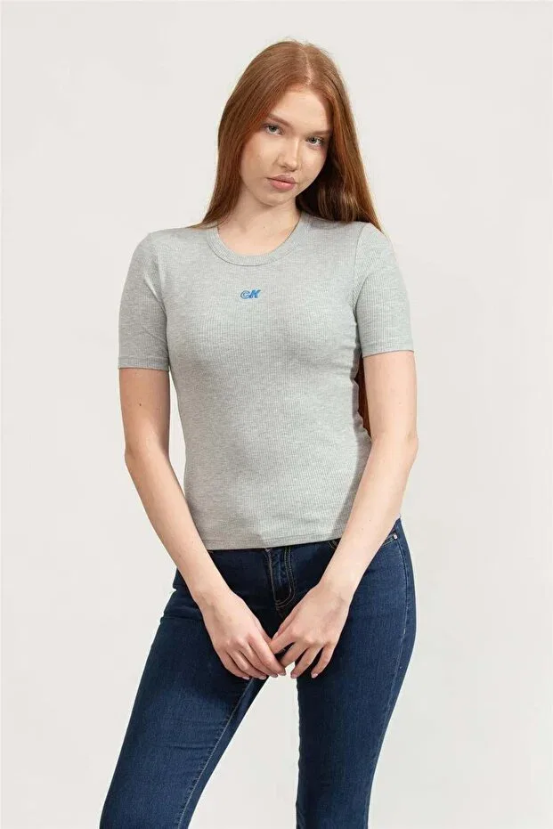 Женская футболка с коротким рукавом Calvin Klein, Gray
