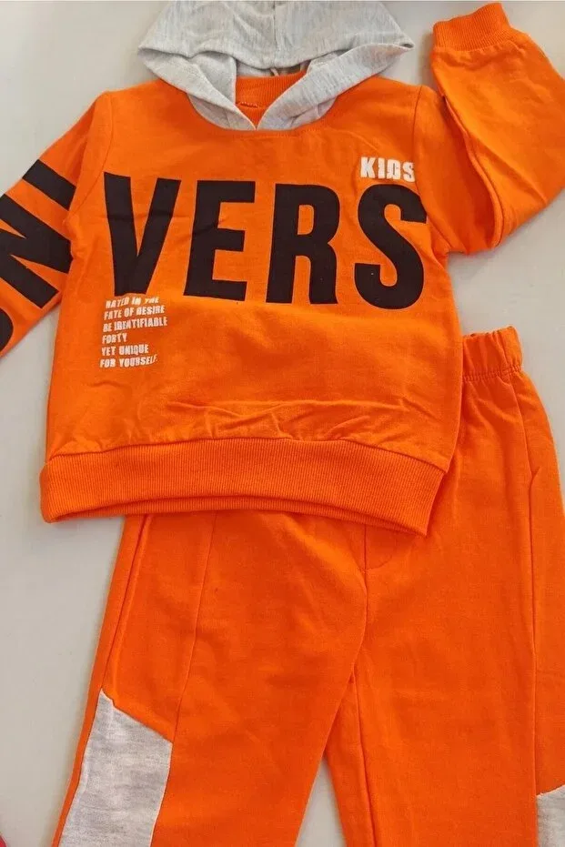Детский комплект для девочек с принтом Sportswear Dubi Baby, Orange — фото 2