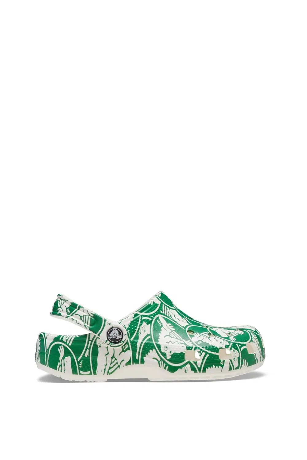 Детские классические сабо с графическим принтом Crocs, Green